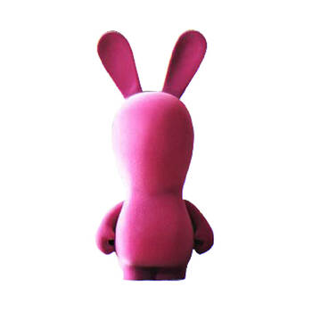 Rabbids Raving Action Figure Statue Toy Pink Velvet 11in
