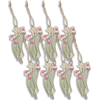 8PK Urban May Gibbs Gumnut Babies Leaves Hanging Decor 13cm Red/Green Assorted