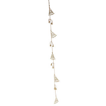 Urban Metal Glitter Tree Garland Christmas Decorations 120cm Gold