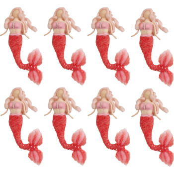 8PK Urban Mermaid Hanging Christmas Tree Decoration Ornament 22cm Pink