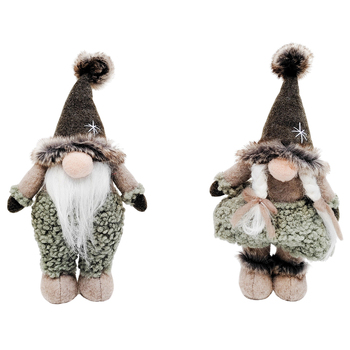Urban Woolly Mr Mrs Tomte Decoration Sage Decorative Seasonal Decor