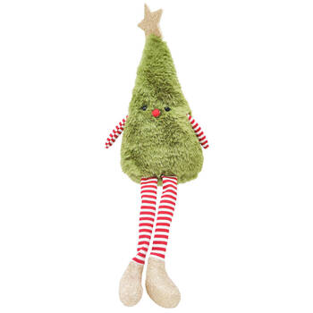 Urban Fluffy Christmas Tree Sitting Decoration Ornament 42cm Green