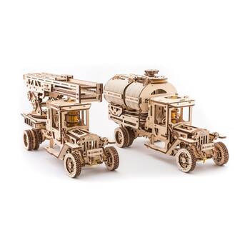 UGears Truck Additions Wooden 3D Puzzle Trailer Tanker Ladder 322pc 14y+