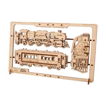 UGears Steam Express Model Wooden 2.5D Puzzle w/Display Stand 79pc 14y+