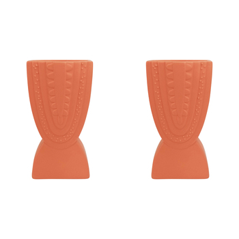 2x Urban Addie Rainbow 22cm Ceramic Plant/Flower Vase Medium - Peach