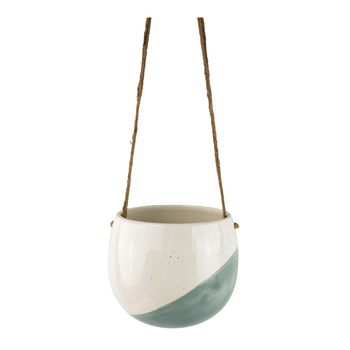 Urban Avery 14cm Ceramic Dot Round Hanging Planter Medium - Blue