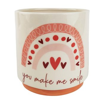 Urban 16cm You Make Me Smile Ceramic Planter Medium - Pink