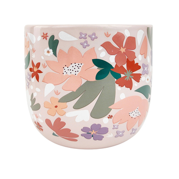 Urban Mae 14cm Ceramic Floral Planter Colourful Flower Pot - Medium