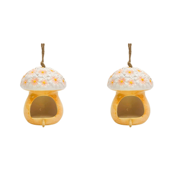 2PK Urban Daisy Bird Feeder Pink 14cm Home Decorative Garden Decor