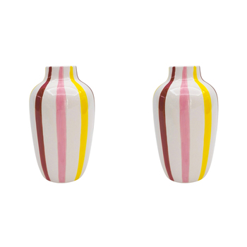 2PK Urban Halycon Vase Pink Red 20cm Decorative Home Decor