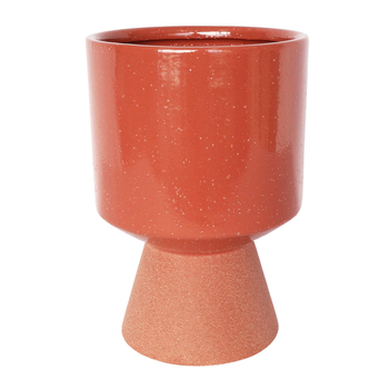 Urban Brynn 24cm Ceramic Tall Planter Pot Large - Berry/Terracotta