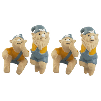 4x Urban 8cm Gnome Ceramic Pot Hanger - Assorted