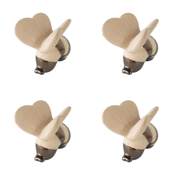 4x Urban 7cm Ceramic Bee Pot Hanger Figurine Decor - Gold
