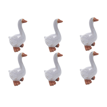 6PK Urban Goose Pot Hanger White 11cm Home Decorative Garden Decor