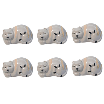 6PK Urban Cat Pot Hanger Bisque 5cm Home Decorative Garden Decor