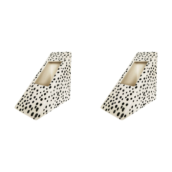 2x Urban Noah Triangle 15cm Ceramic Planter Pot Small - Black/White