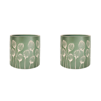 2PK Urban Products Poppy Home Decor Planter Sage 12cm