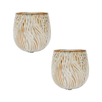 2PK Urban Aria Minimalist Home/Garden Plant Pot White Planter Small 11cm