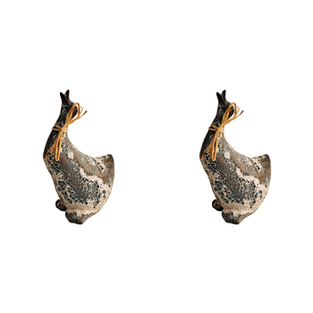 2x Urban 16.5cm Delphi Duck Garden Ornament Home Yard Decor - Grey