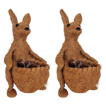 2PK Urban Husk Kangaroo Coconut Fibre Planter Pot 34x27cm Natural