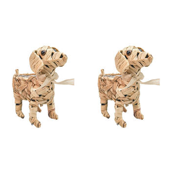 2PK Urban Coconut Fibre Woven Dog Outdoor Planter Pot 29cm Natural