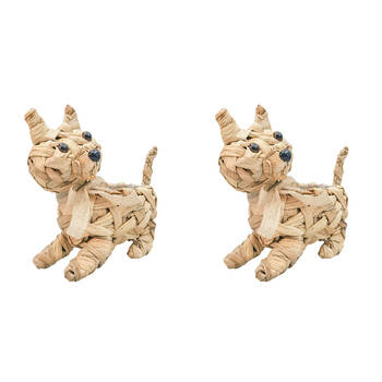 2PK Urban Coconut Fibre Woven Cat Outdoor Planter Pot 25cm Natural