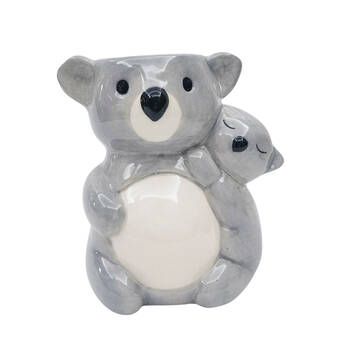 Urban Hugging Koalas Ceramic Planter Pot 11cm Grey