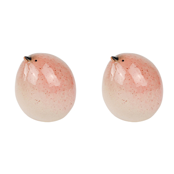 2x Urban 9cm Fat Bird Ornament Home/Garden Decor - Pink