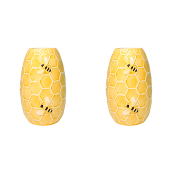 2PK Urban Bee Hive Vase Yellow 17cm Decorative Home Decor