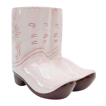 Urban Cowboy Boots Planter Pink 16cm Home Decorative Garden Decor