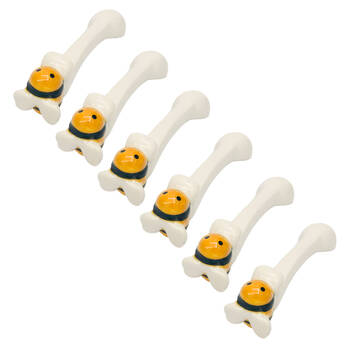 6PK Urban Bee Hanging Spoon Cutlery Ceramic 12cm Yellow/Black