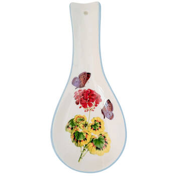 Urban Ceramic Botanicals Spoon Rest Utensil Holder 24x10cm Blue