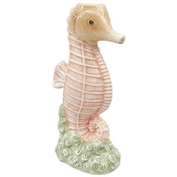Urban Ceramic Reef Seahorse Home Decor Flower Vase 18x10cm Pink