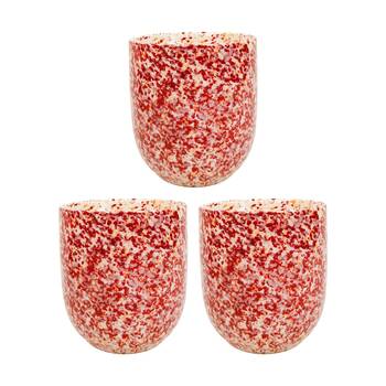 3PK Urban Speckle Planter Pink Red 11cm Home Decorative Garden Decor
