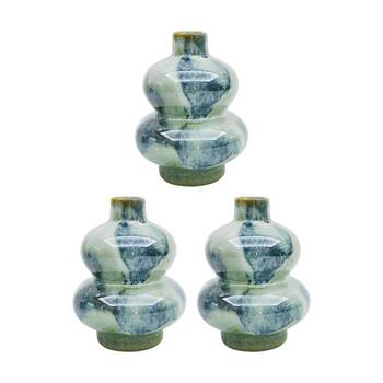 3PK Urban Bronte Bud Vase Green 12cm Decorative Home Decor