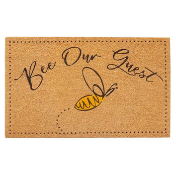 Urban Bee Our Guest Doormat Coir/PVC 45x75cm Black/Yellow