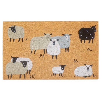 Urban Sheep Floor Doormat Coir/PVC 45x75cm White/Grey