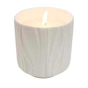Urban Marlow Abstract Ripple Ceramic 175ml Vanilla Scented Candle - White