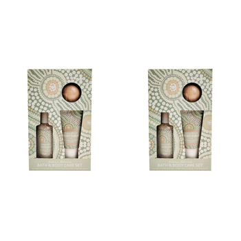 2x 3pc Urban ES Journey Bath Salt/Bomb/Body Scrub Care Set - Green