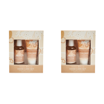 2x 2pc Urban Hailey 80ml Hand Scrub & 50ml Cream Care Set - Pink