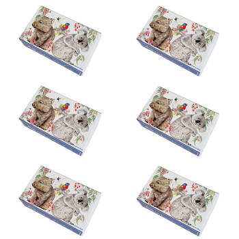 6x Urban Australian Botanicals Body Care Popcorn Blue Bar Soap 150g White/Blue