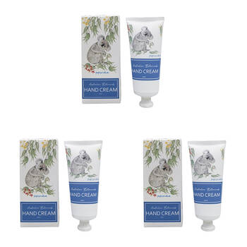 3x Urban Australian Botanicals Popcorn Blue Hand Cream 100g White/Blue