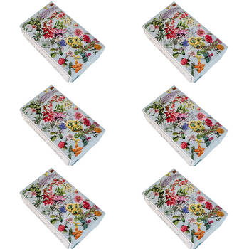 6PK Urban Australian Floral Botanicals Body Care Bar Soap 150g Blue/White