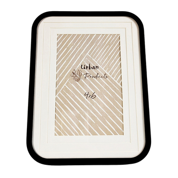 Urban Metal 4x6" Photo Frame Home Decor - Black/White 