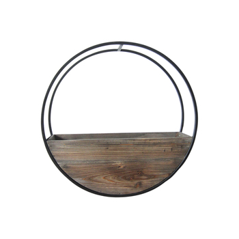 Urban 49cm Circle Wall Planter Garden Pot Medium - Brown