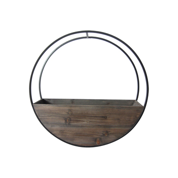 Urban 60cm Circle Wall Planter Garden Decor Pot Large - Brown