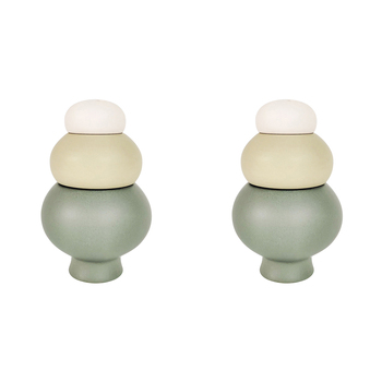 2PK Urban Products Home Decor Nesting Pebble Bowls Forest 14cm