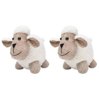 2PK Urban Sheep Door Stopper Fabric 21x29cm White Bisque