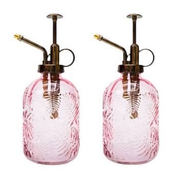 2x Urban Tropical Water Mister Plant Watering Container Pink 20cm