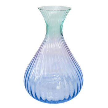 Urban Ellie Ombre 2L Glass Decanter Pitcher Jug 24x10cm Aqua Blue
